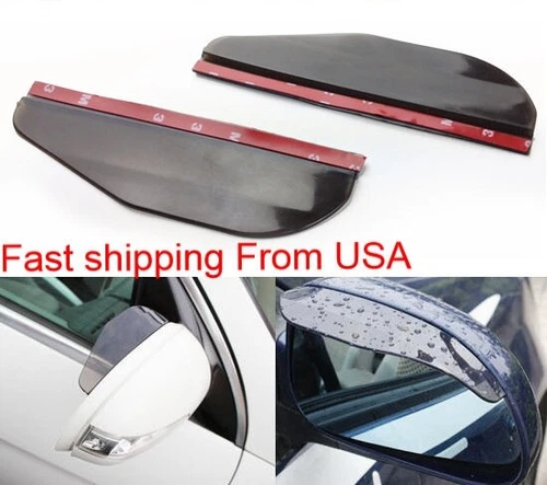 Pair of Rear View Side Mirror Rain Board Sun Visor Shade Shield For Car Truck 