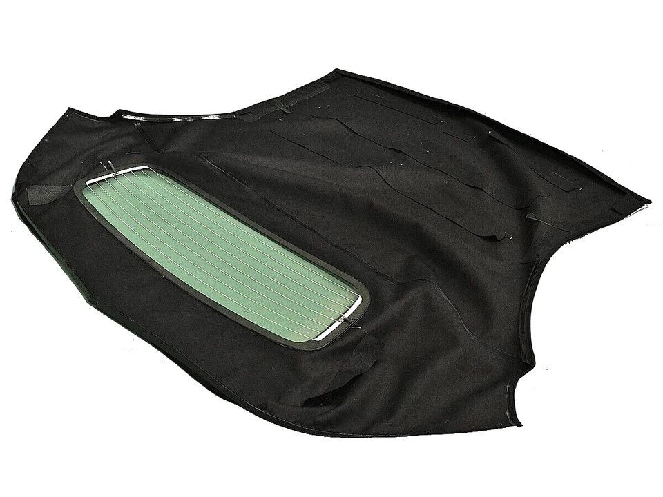 Se adapta a: Audi TT 2000-06 techo blando con ventana de vidrio hecho de lona negra Haartz Foto 3 de 4