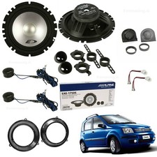 Kit 4 Casse Altoparlanti Alpine Anteriori per Fiat Panda 169 + Griglie Tweeter