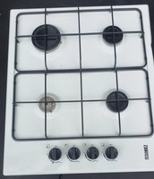 Zanussi ZGH62414wa 60cm Stainless Steel Gas 4 Burner Cooker Oven Hob
