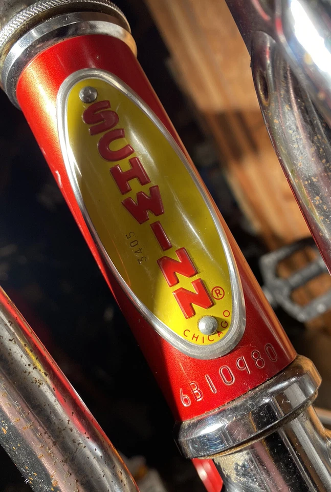 De colección Schwinn Skipper Personalizado 20” Horquilla de Resorte Asiento Banana, 18” Freno de Montaña, Rojo Foto 4 de 4