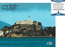 ROBERT SCHIBLINE FORMER ALCATRAZ INMATE 1355 SIGNED 8x10 PHOTO 6 BECKETT COA BAS