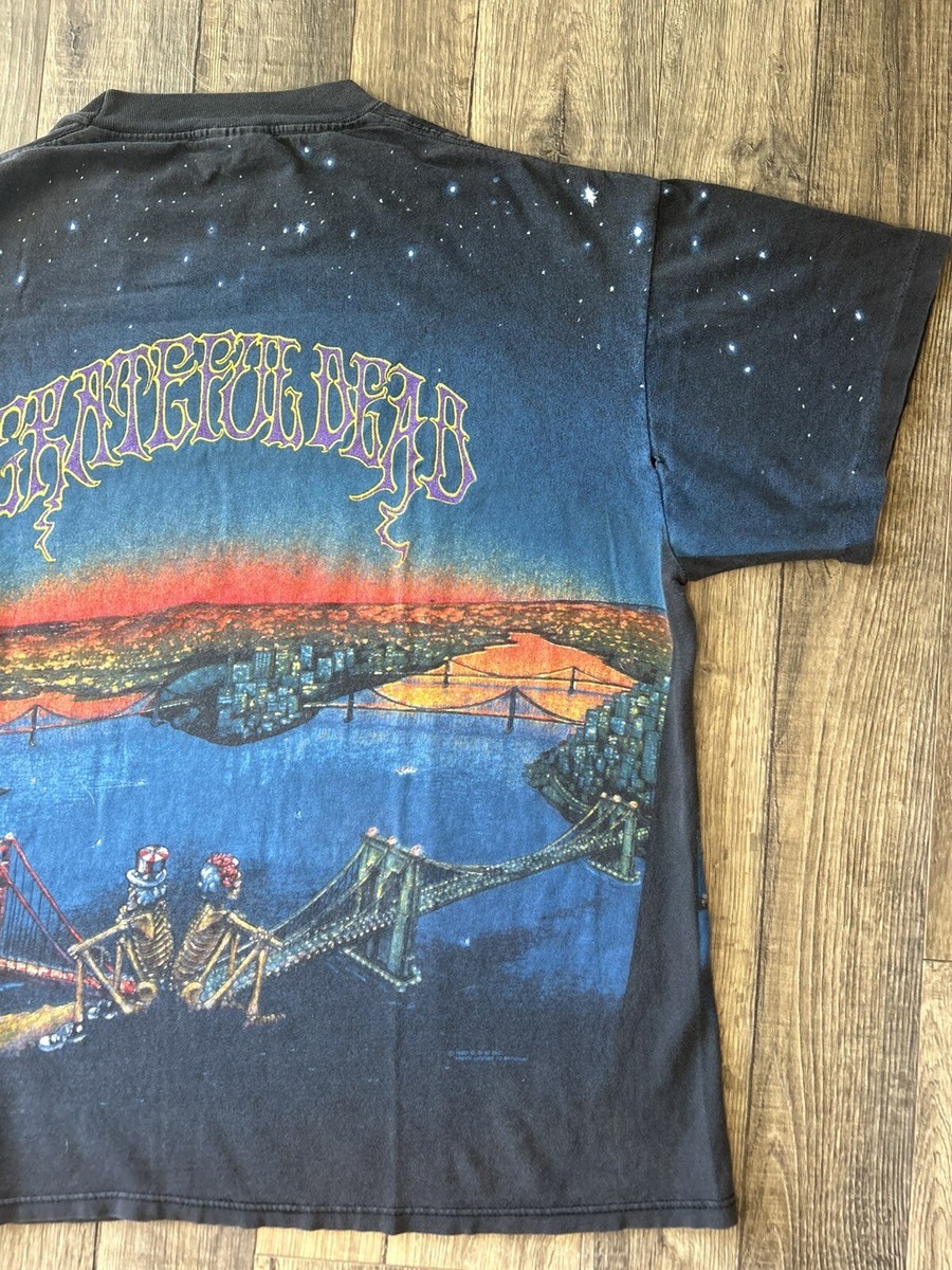 【ズゴック】90 Brockum Grateful Dead SF NY Vintage Grateful Dead Shirt Men's Large Black XXV 1990