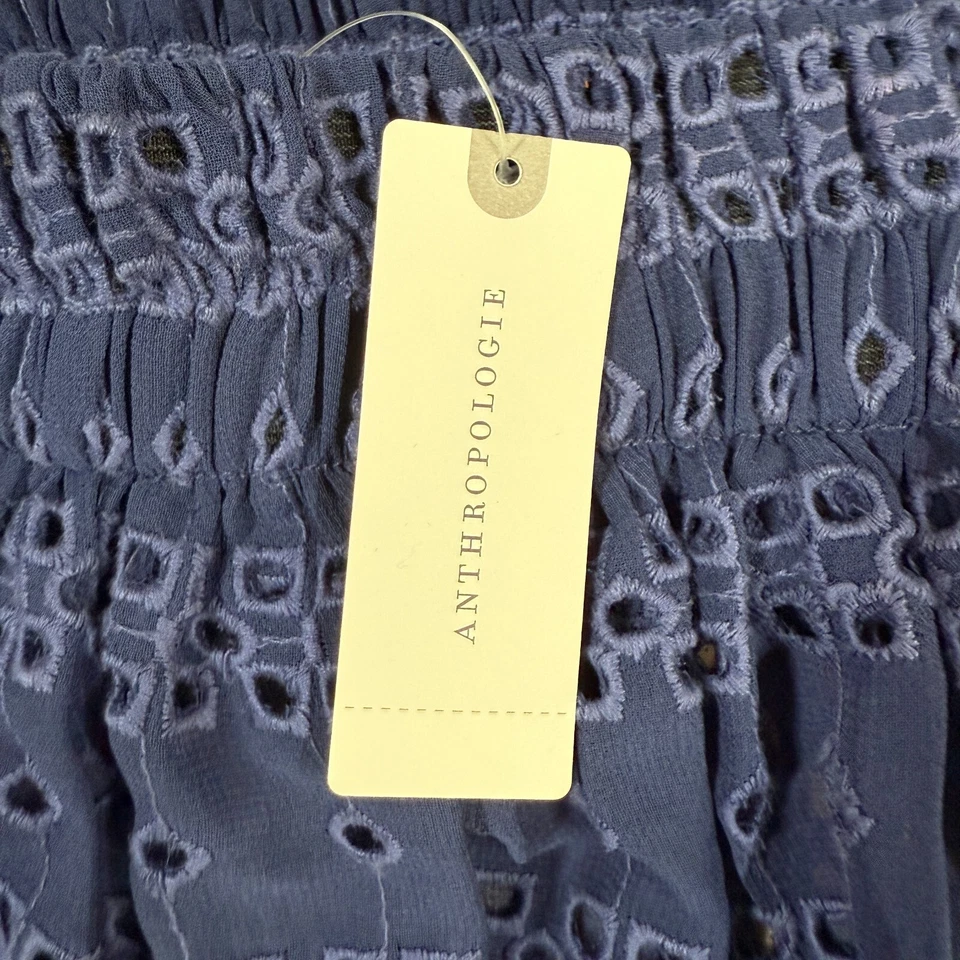 Mameluco Anthropologie para mujer pequeño azul Ranna Gill volantes en capas boho Foto 4 de 4