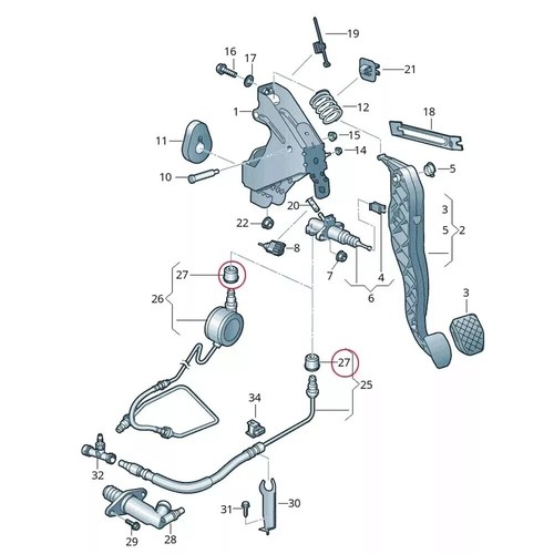 2tlg. Rohrleitung Kupplung Dichtungssatz Dichtung Für VW Audi Skoda 1K0798741 - Bild 5 von 12