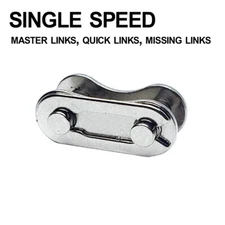 Bike Chain Master Links - for Single Speed Chains - Quick Links, Missing Links