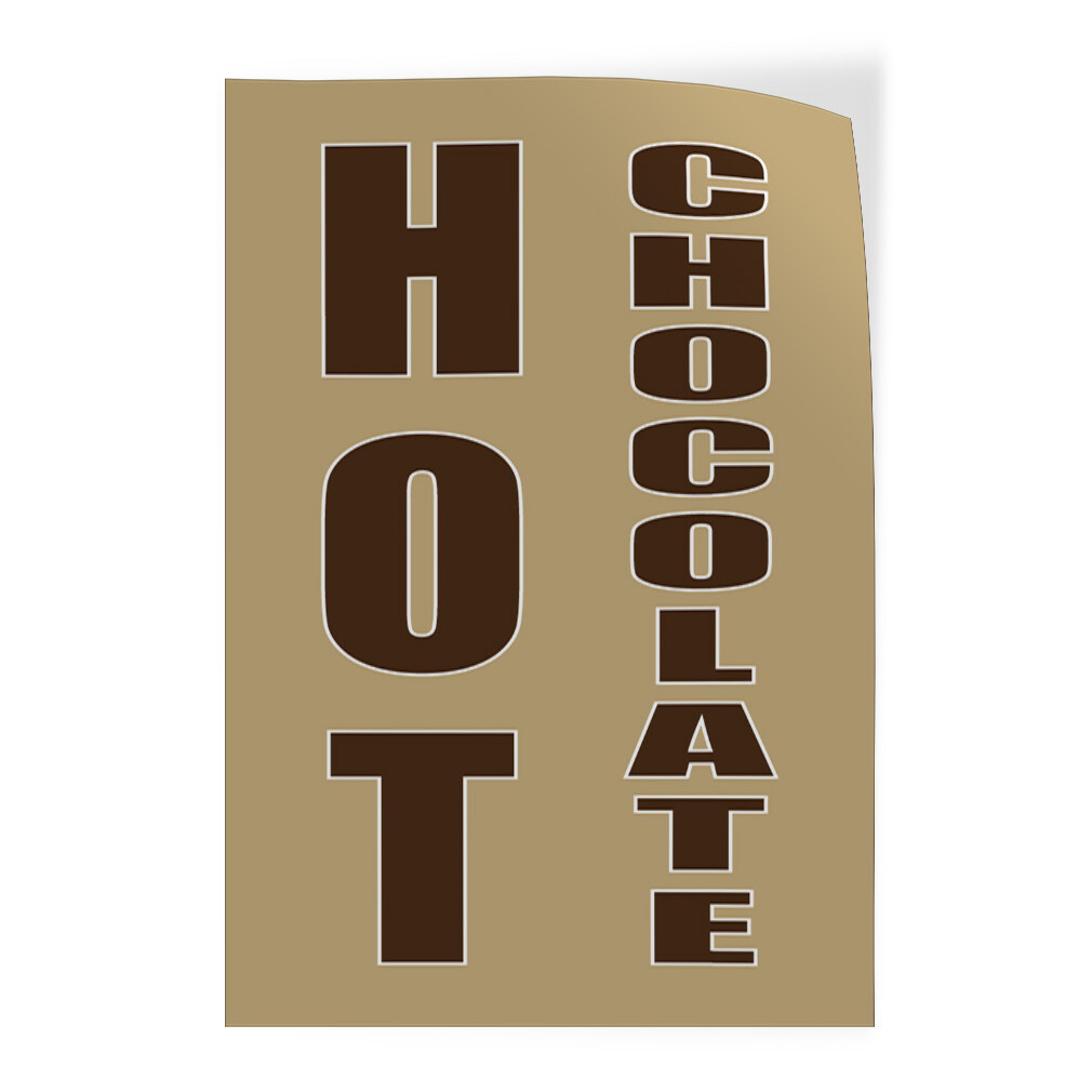 Door Decals Vertical Vinyl Stickers Hot Chocolate Food Fair Promotion Business