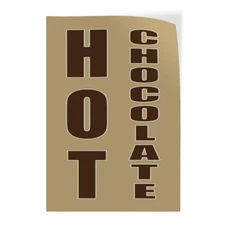 Door Decals Vertical Vinyl Stickers Hot Chocolate Food Fair Promotion Business