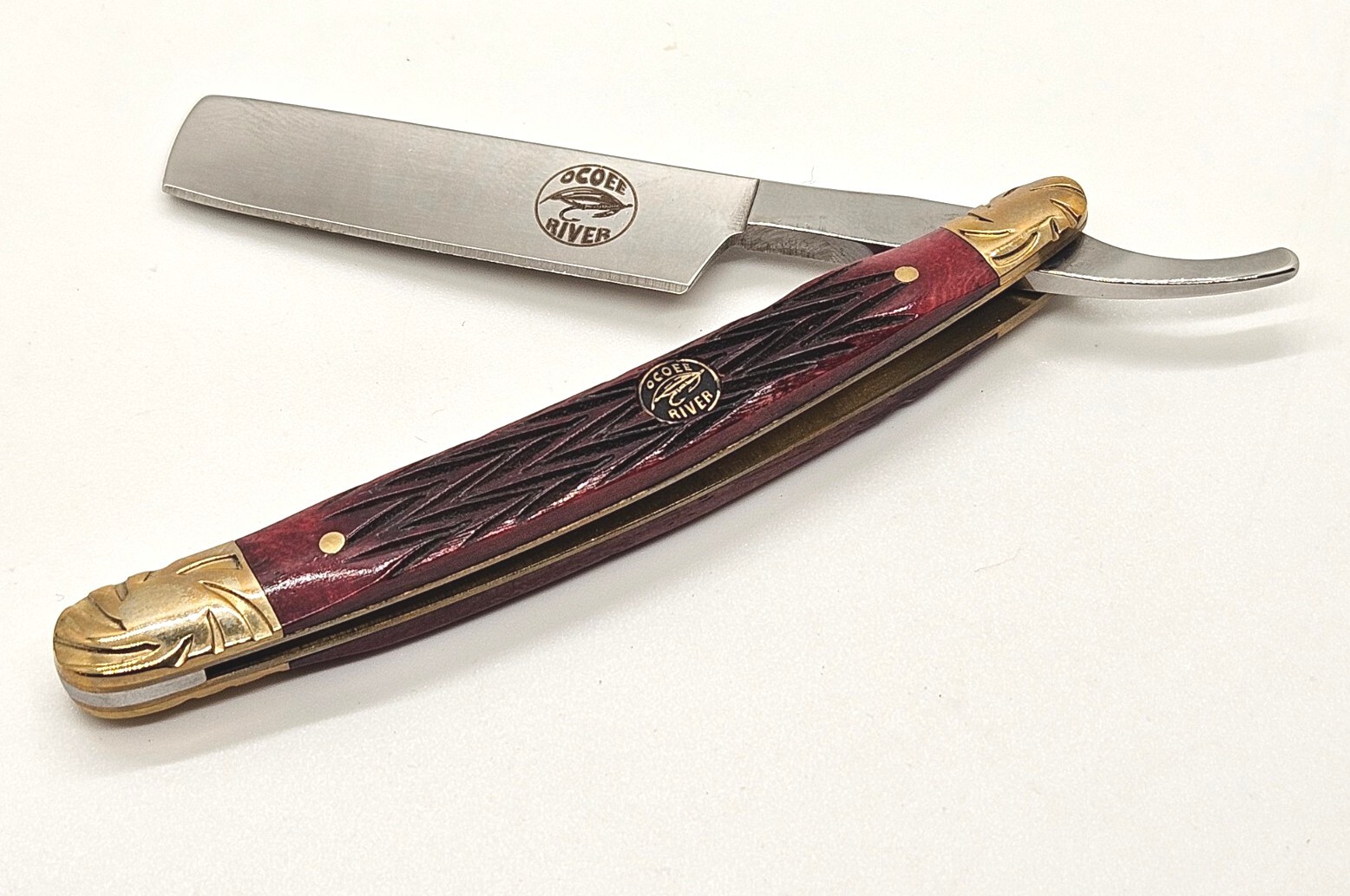 OCOEE RIVER by FROST CUTLERY FANCY STRAIGHT RAZOR KNIFE PICK BONE