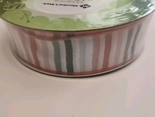 New Member's Mark Wired Ribbon 1.5" 50 Yards Per Spool Spring stripes