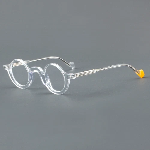 Classic Acetate Round Eyeglasses Men Women Clear Lens Fashion Glasses Frames New - Picture 3 of 28