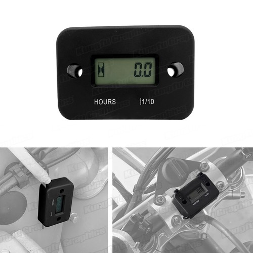 Vibration Activation Engine Hour Meter Gasoline Wireless Waterproof LCD,Black - 第 1/7 張圖片