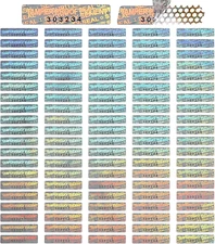 1000 Pieces Silver Security Tamper Evident Seals Stickers Void Original Genuine