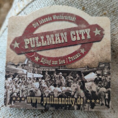 Schöner Bierdeckel - Erdinger PULLMAN CITY, Erding Bayern - Top-Zustand    U2