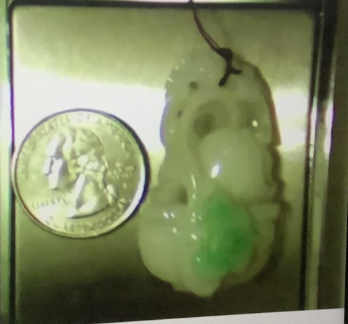A Never Used Chinese Natural Authentic Carvel Jadeite Pendant - Picture 2 of 11