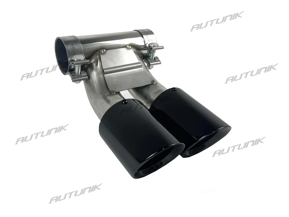 Glossy Black Sport Exhaust Tips Pipe for 13-16 Porsche Cayman Boxster 981 Foto 3 de 4