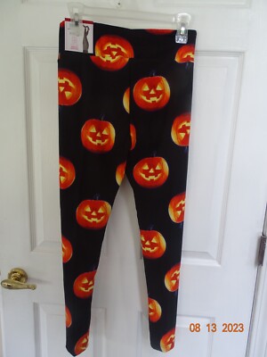NO BOUNDARIES HALLOWEEN SUEDED LEGGINGS MEDIUM 7-9 BRAND NEW FITTED HIGH  RISE
