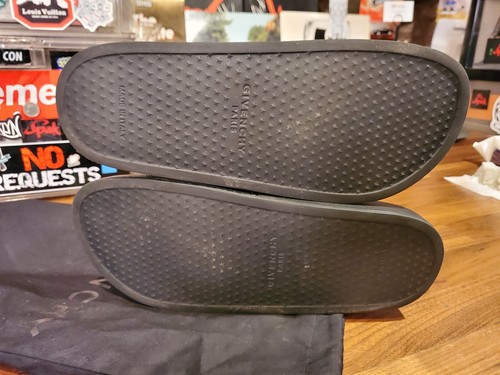 NEW Women's Size 40 GIVENCHY Paris Black Open Toe Slides No Box FREE SHIP 9 US - Picture 12 of 13
