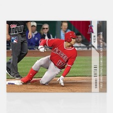 2018 TOPPS NOW #72 SHOHEI OHTANI FIRST CAREER TRIPLE CLEARS BASES IN 5-RUN 7TH