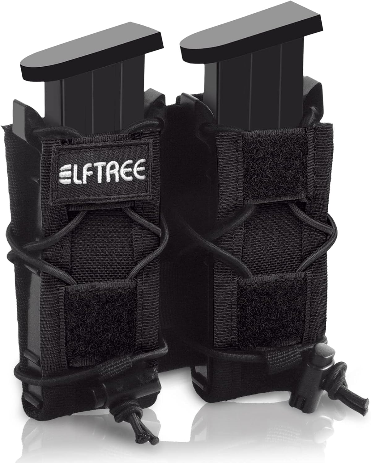 Pistol Double Magazine Holster, Universal 9MM Single/Dual Stack Gun Mag Pouch, O-image