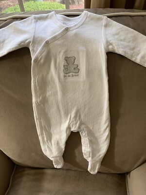 Minene Baby Girl  Size 0-3 Months White One Piece Coverall Sleepwear