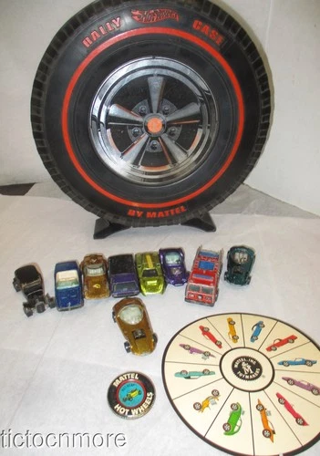 VINTAGE HOT WHEELS REDLINES CARS VICKY SILHOUETTE DEORA &  HOTWHEELS RALLY CASE