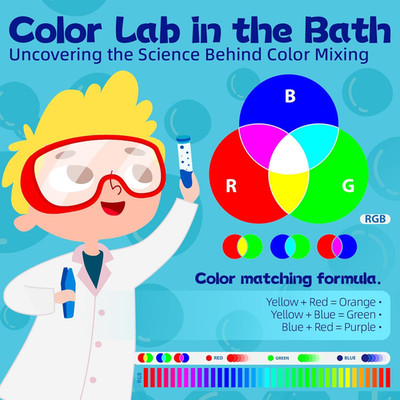 300 Count Bath Color Tablets Kids Non-Toxic Fragrance-Free Fizzies 6 Vibrant Set
