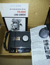 Vintage Polaroid Land Camera Model 160 UNTESTED Movie Prop Art Deco Manual JAPAN