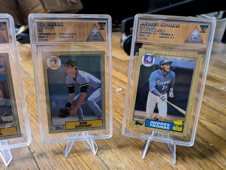 Lote de tarjetas de béisbol Topps 1987 graduadas (8) - calificadas por grado de precisión - vintage 🔥 Foto 4 de 4