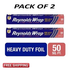 Reynolds Wrap Heavy Duty Aluminum Foil 50 Square Feet PACK OF 2