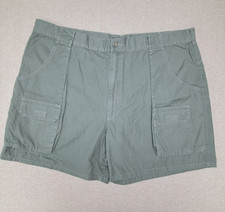 WOOLRICH Men's Shorts Green Cargo 100 Cotton Utility Khaki Vintage Size 42