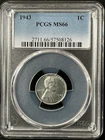 1943  1C Lincoln Wheat One Cent  PCGS MS66  57508126