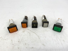Lot of 5 New Assorted Allen Bradley 800A-M Ser B Momentary Pushbutton 6-Pin