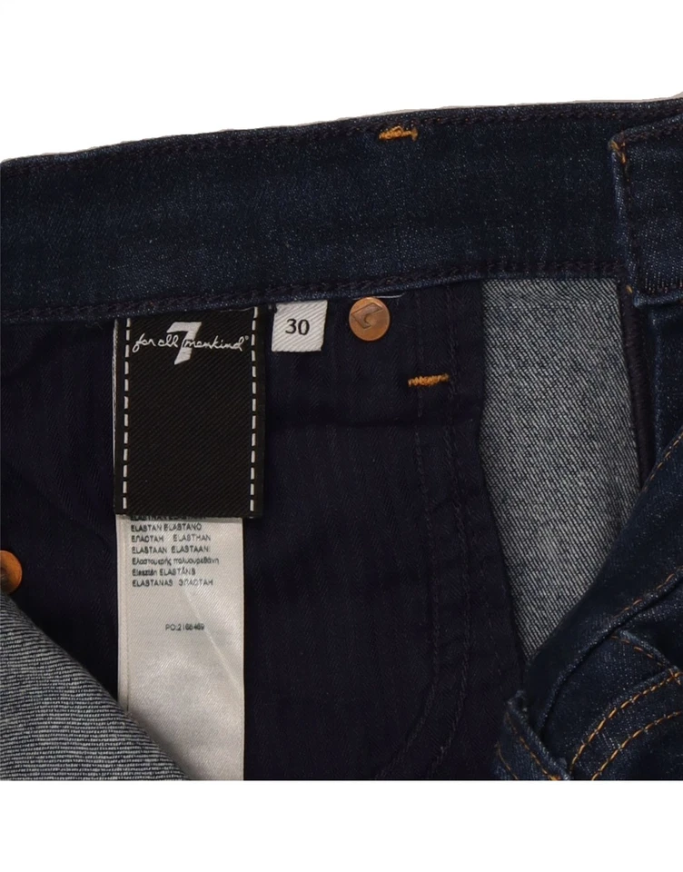 7 FOR ALL MANKIND Womens Skinny Jeans W30 L30 Navy Blue Cotton DX64 - Image 3 of 3