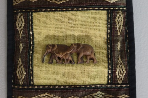 Vintage Thai Elefant 3 Taschen Hänge Organizer - Retro Boho Wand Aufbewahrung - Bild 10 von 14