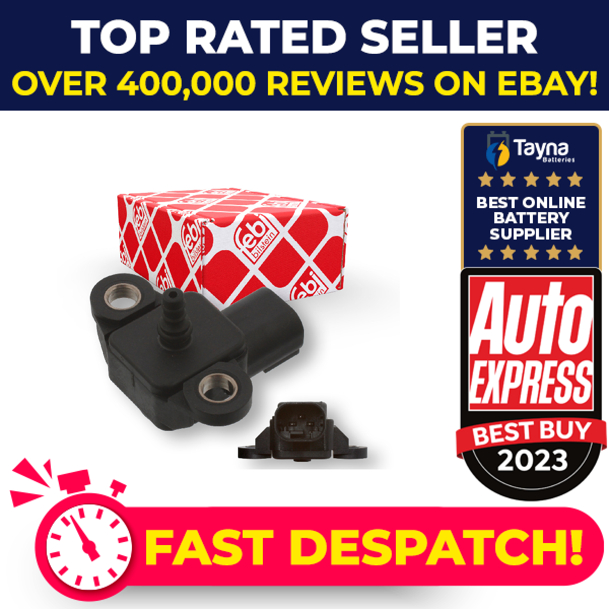 MAP Sensor 38293 Febi Manifold Pressure A0061531628 A0071530028 0061531628 New