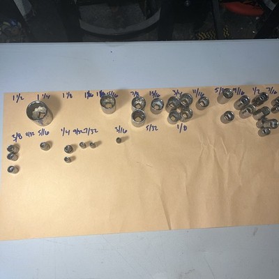 Crasftsman Sockets, 30 Pieces, Misc Sizes.  BIN J #359