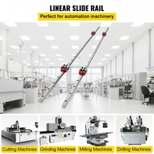 VEVOR Linear Rail HSR15-1500mm 2pcs Linear Guideway Rail 4X Square Type Carri