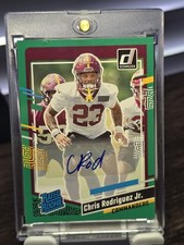 Chris Rodriguez Jr. 2023 Donruss Rated Rookie GREEN AUTO #398 NM-MT Commander RC