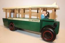 TINTIN AROUTCHEFF BUS en BOIS 40 cm avec TINTIN CONDUCTEUR 1988 Hergé Aroutcheff