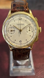 Eberhard Chronograph Pre Extra Fort Gold 18K Oversize Vintage Rare