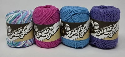 Original LILY COTTON SUGAR N' CREAM Yarn (Lot of 4) 100% Cotton Discontinued NEW - Image 1 of 4