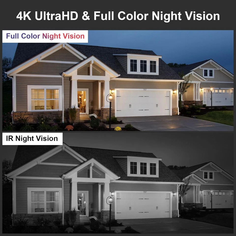 JideTech 4K PoE IP Camera Outdoor, Ultra HD 8MP PoE Turret Security Camera RTMP - Image 3 of 4