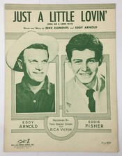 Just a Little Lovin' Piano Sheet Music Eddy Arnold Eddie Fisher RCA Victor 1948