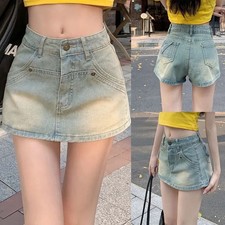 Gonna corta slim street style moda donna retrò Gyaru casual allmatch gonna