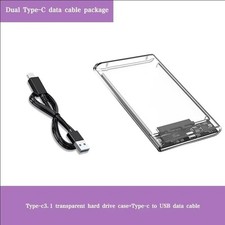 2.5" SATA SSD HDD Enclosure USB 3.0 Type-C External Hard Drive Case