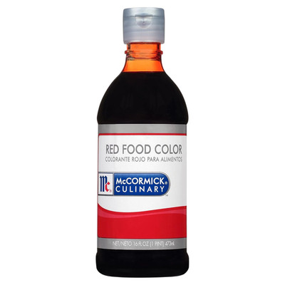 Red Food Coloring, 16 Fl Oz - One 16 Fluid Ounce Bottle of Red Food Coloring Liq