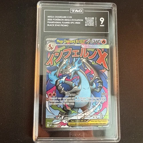 New ListingMega Charizard X ex - 023 - ME: Mega Evolution Promo (MEP) Holo Tag Mint 9