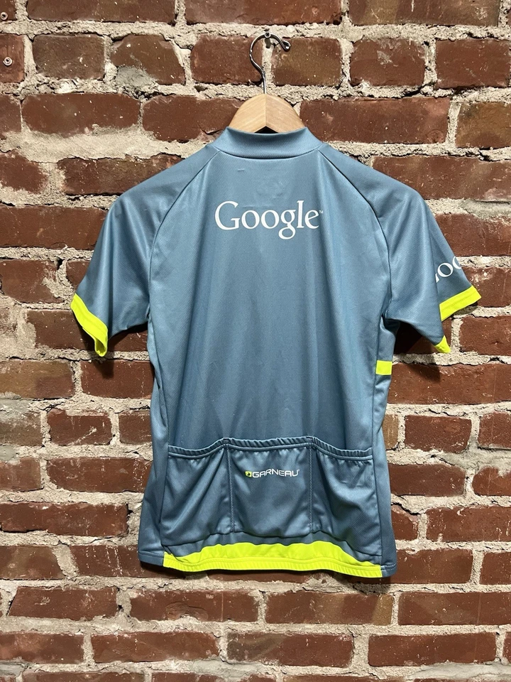 Camiseta deportiva de ciclismo Louis Garneau para hombre azul 3/4 cremallera Google talla mediana Foto 2 de 3