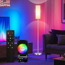 LED Floor Lamp W/ Remote Music Sync RGB Colors Adjustable Brightness Timer New
